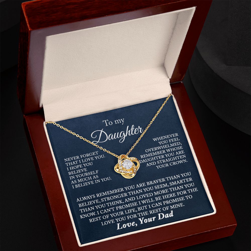 Never Forget That I Love You - Love Knot Necklace