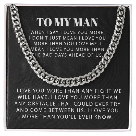 Love You More Than - Chain Necklace