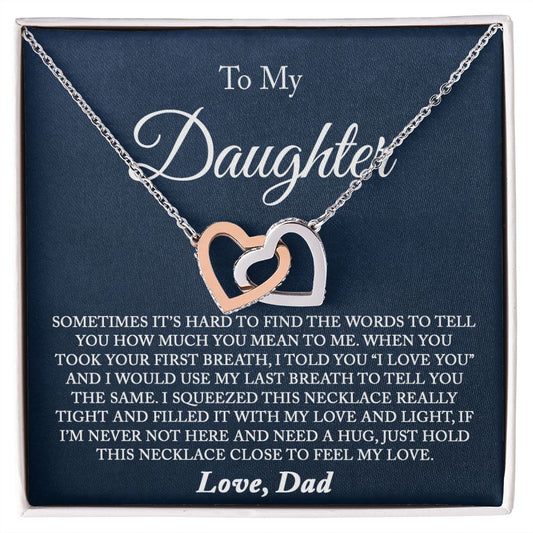 CLOSE TO FEEL MY LOVE - INTERLOCKING HEARTS NECKLACE