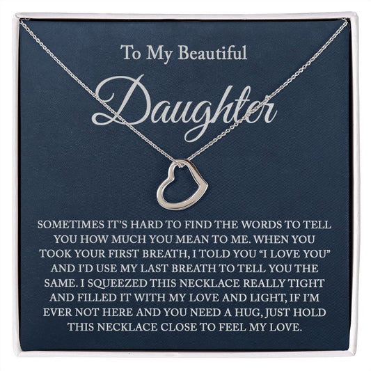 TO FEEL MY LOVE - DELICATE HEART NECKLACE